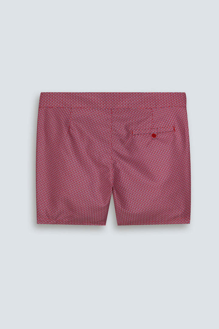 PENISOLA SOUTH BEACH PRINT RED NAVY SWIMSHORTS